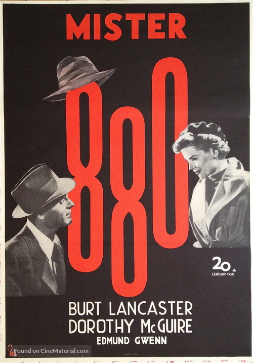 Mister 880 - Swedish Movie Poster