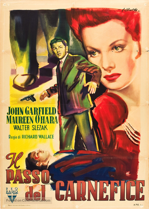 The Fallen Sparrow - Italian Movie Poster