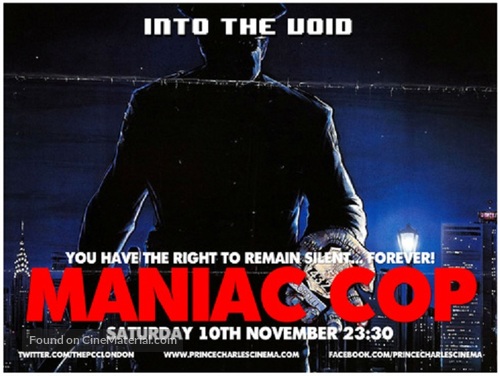 Maniac Cop - British Movie Poster