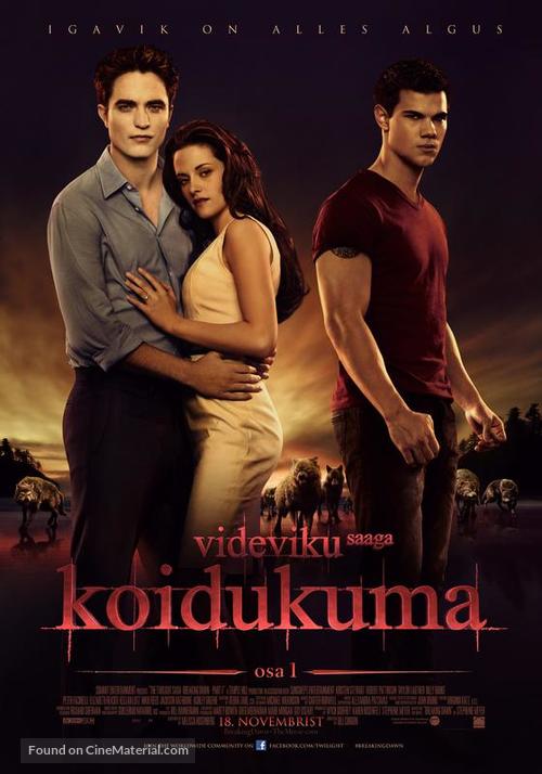 The Twilight Saga: Breaking Dawn - Part 1 - Estonian Movie Poster