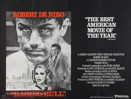 Raging Bull - British Theatrical movie poster