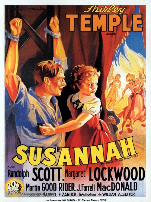 Susannah of the Mounties - French Movie Poster