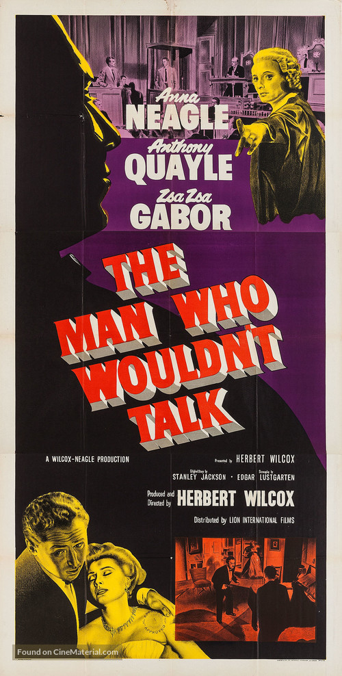 The Man Who Wouldn&#039;t Talk - British Movie Poster