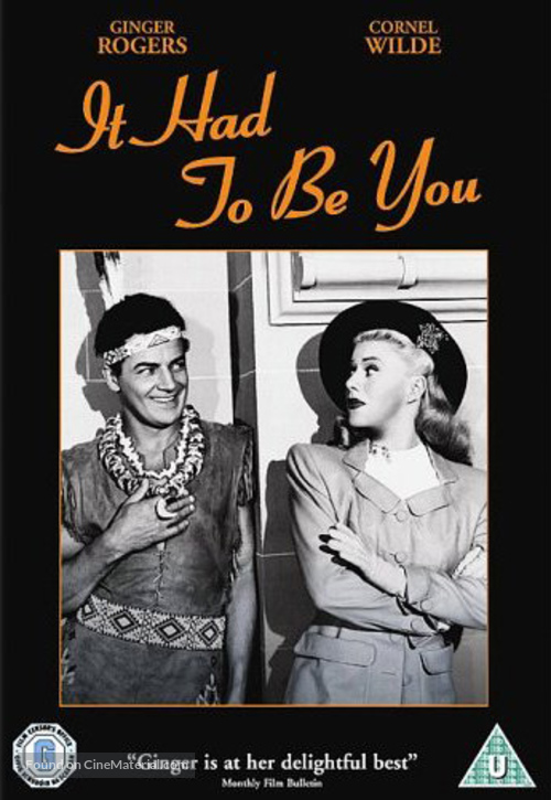 It Had to Be You - British DVD movie cover