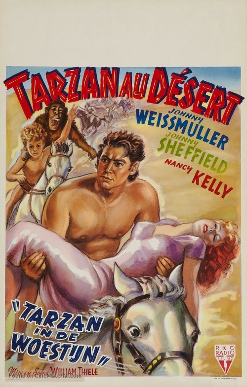 Tarzan&#039;s Desert Mystery - Belgian Movie Poster