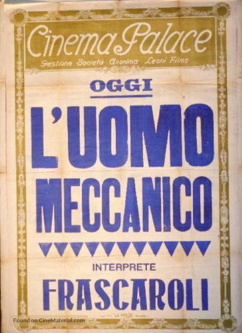 L&#039;uomo meccanico - Italian Movie Poster