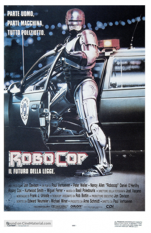RoboCop - Italian Theatrical movie poster