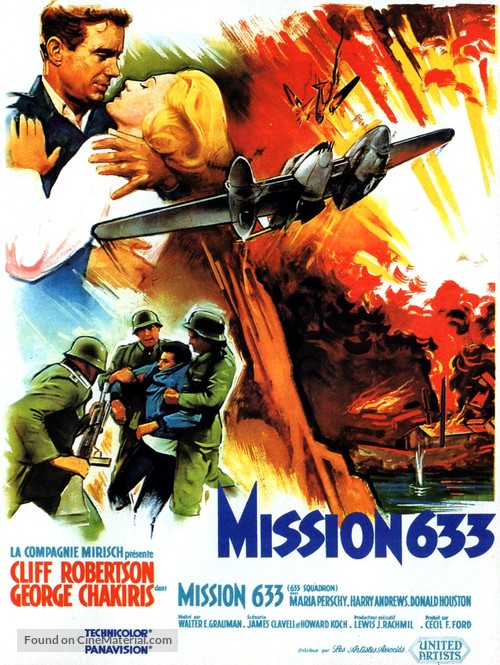 633 Squadron - French Movie Poster
