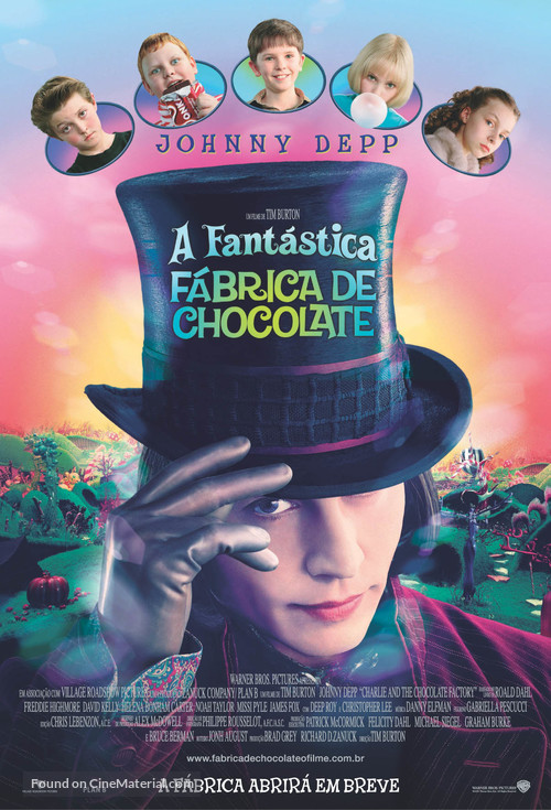 Charlie and the Chocolate Factory - Brazilian Movie Poster