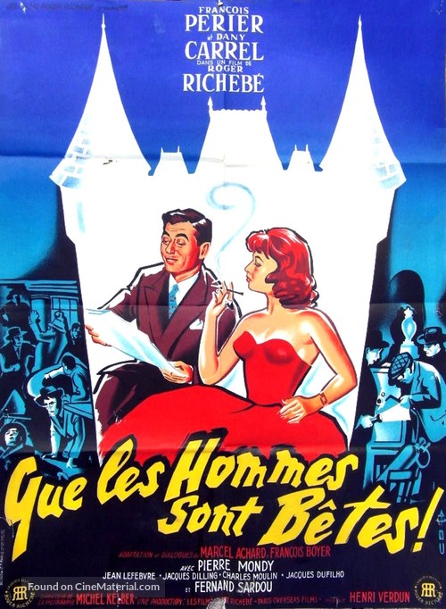 Que les hommes sont b&ecirc;tes - French Movie Poster