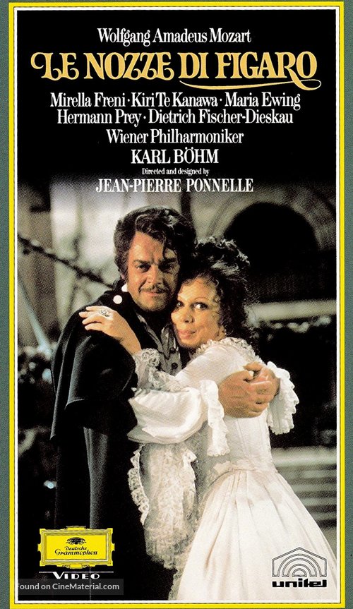 Le nozze di Figaro - German VHS movie cover