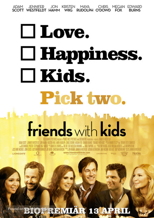 Friends with Kids - Swedish Movie Poster