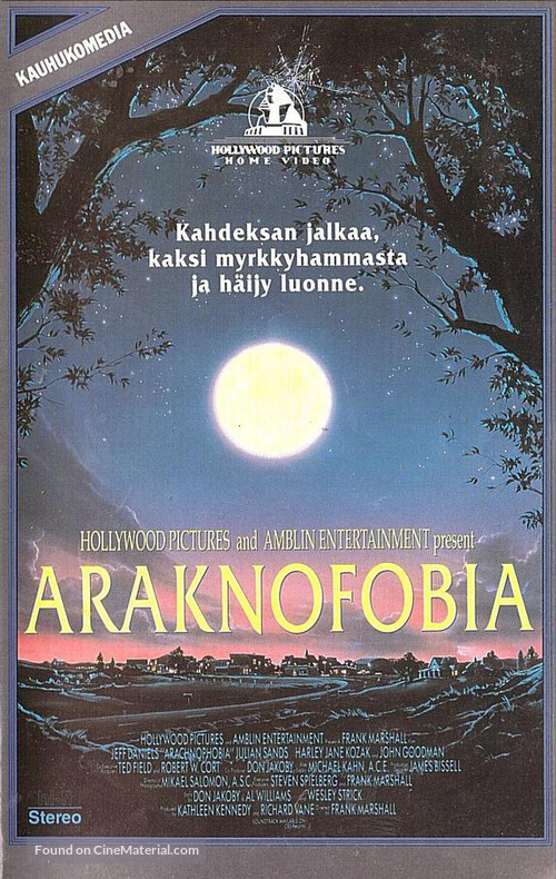 Arachnophobia - Finnish VHS movie cover