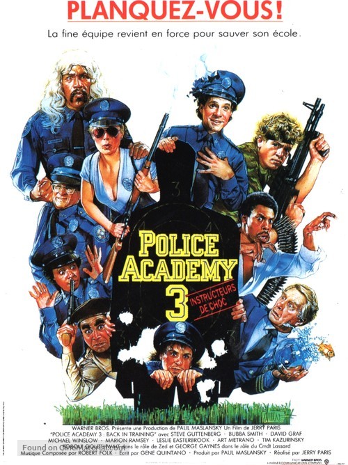 Police Academy 3: Back in Training - French Movie Poster