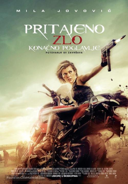 Resident Evil: The Final Chapter - Serbian Movie Poster