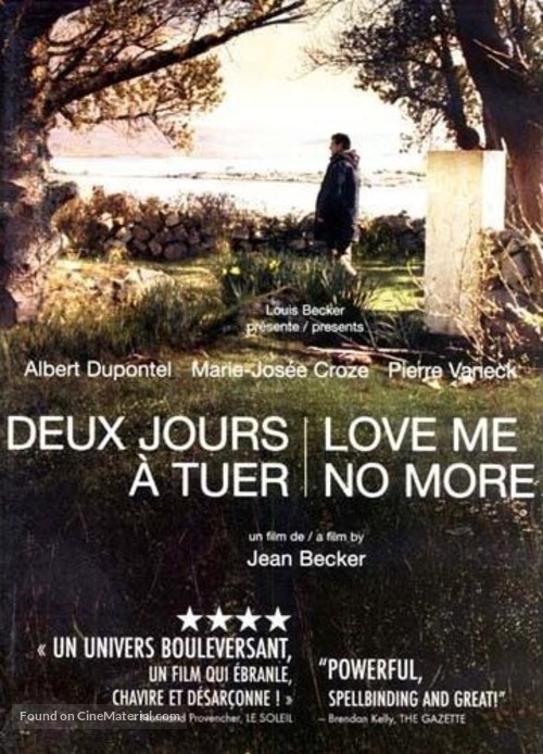 Deux jours &agrave; tuer - Canadian DVD movie cover