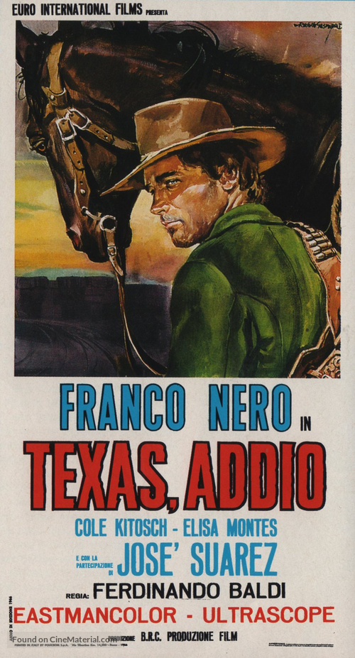 Texas, addio - Italian Movie Poster
