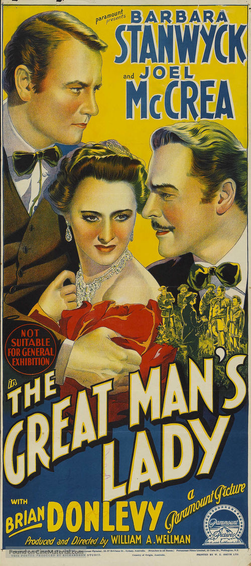 The Great Man&#039;s Lady - Australian Movie Poster