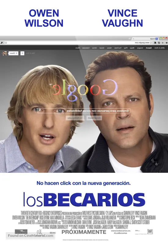 The Internship - Spanish Movie Poster