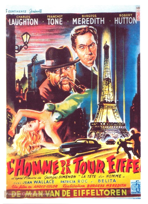 The Man on the Eiffel Tower - Belgian Movie Poster