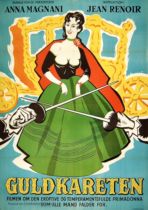 Le carrosse d&#039;or - Danish Movie Poster