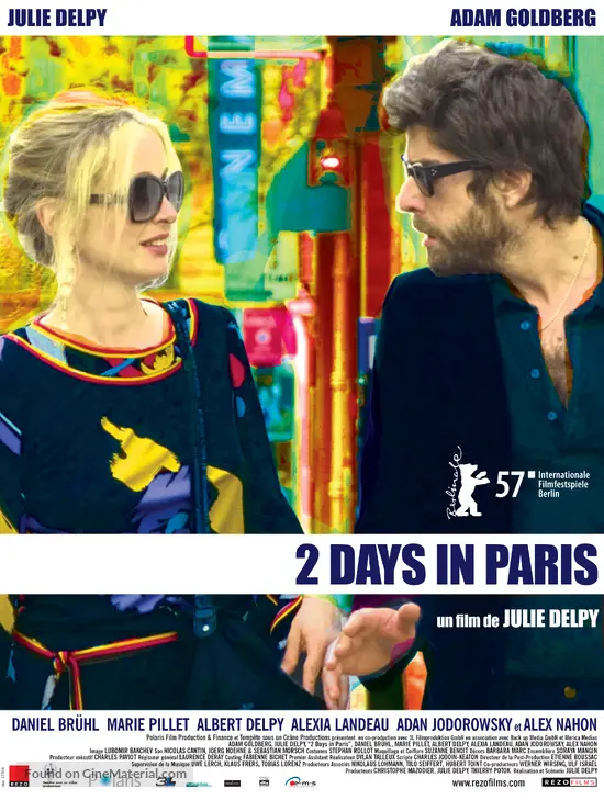 2 Days in Paris - French Movie Poster