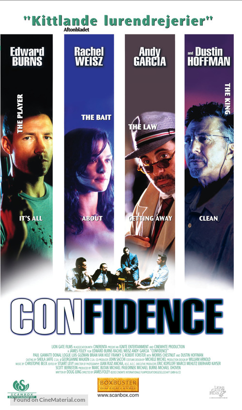 Confidence - Swedish VHS movie cover