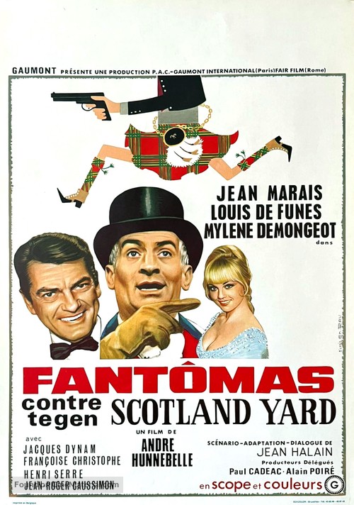 Fant&ocirc;mas contre Scotland Yard - Belgian Movie Poster