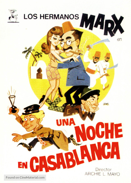 A Night in Casablanca - Spanish Movie Poster