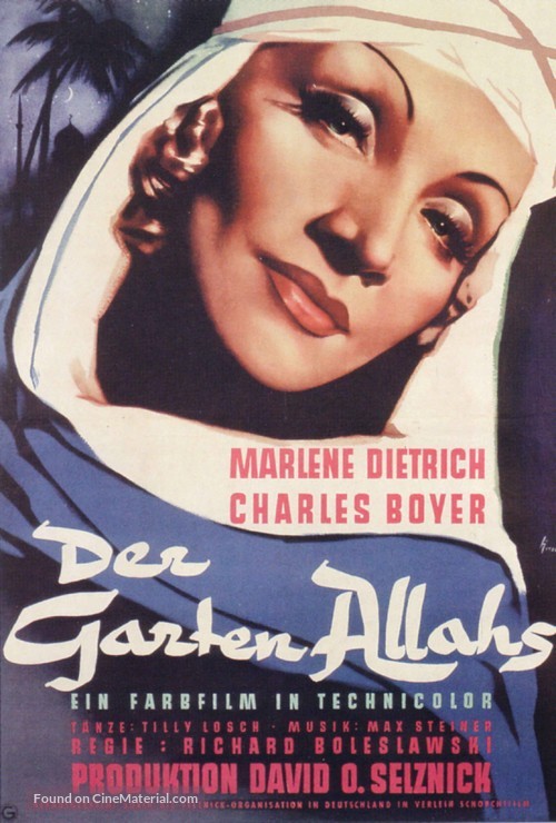 The Garden of Allah - German Movie Poster