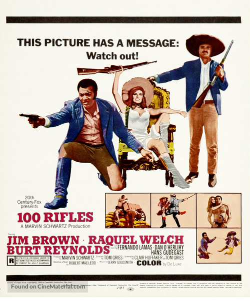 100 Rifles - Movie Poster