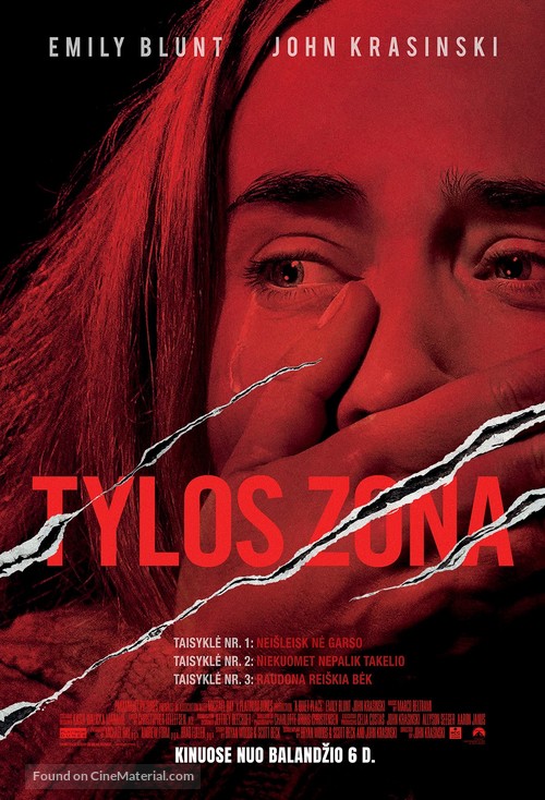 A Quiet Place - Lithuanian Movie Poster