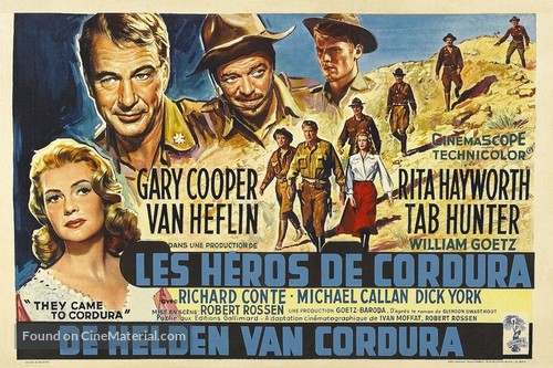 They Came to Cordura - Belgian Movie Poster