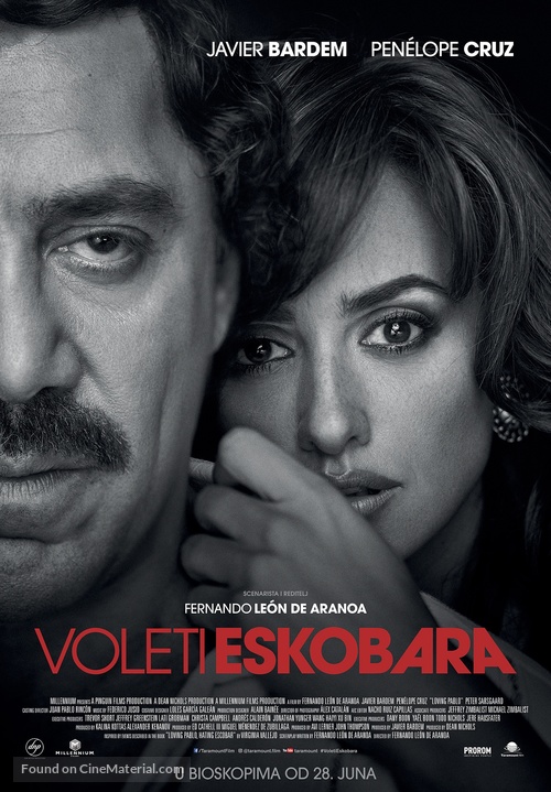 Loving Pablo - Serbian Movie Poster