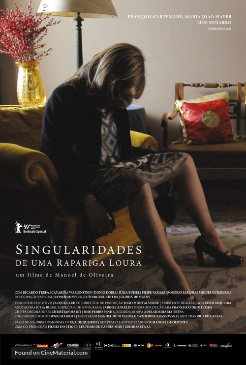 Singularidades de uma Rapariga Loira - Portuguese Movie Poster