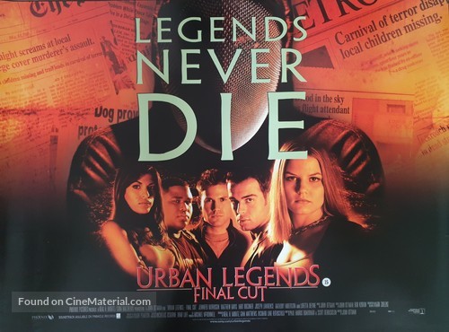 Urban Legends Final Cut - British Movie Poster
