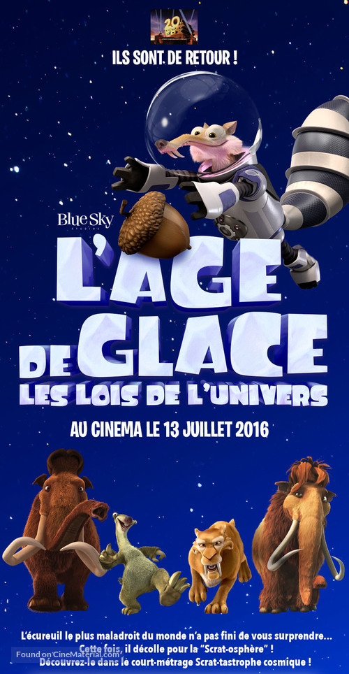Ice Age: Collision Course - French Movie Poster
