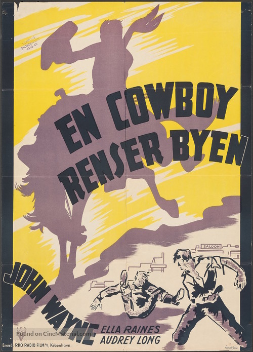 Tall in the Saddle - Danish Movie Poster