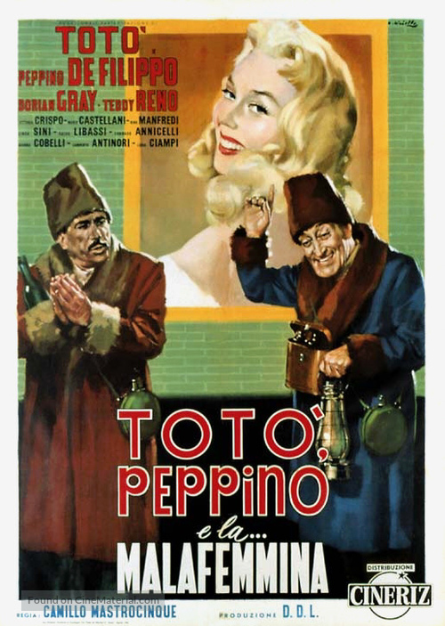 Tot&ograve;, Peppino e... la malafemmina - Italian Movie Poster