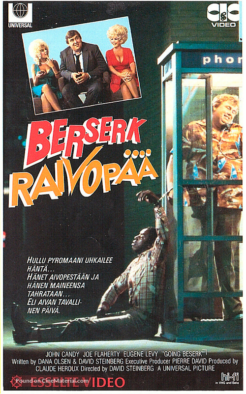 Going Berserk - Finnish VHS movie cover
