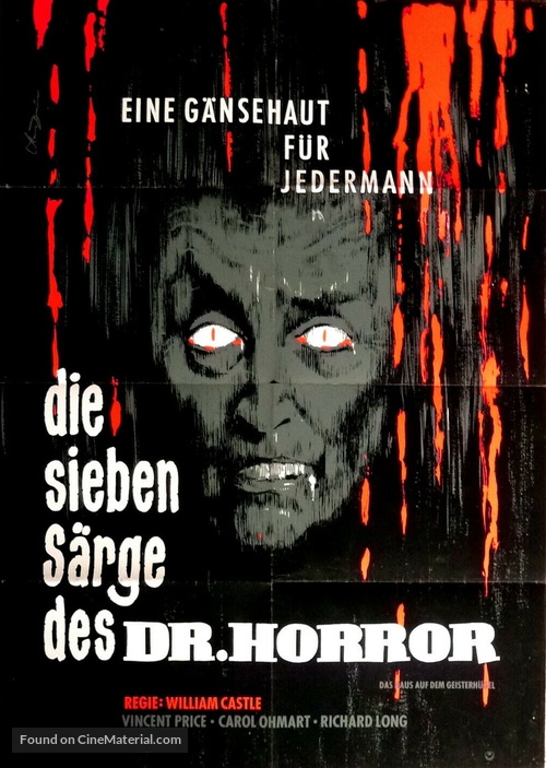 House on Haunted Hill - German Re-release movie poster