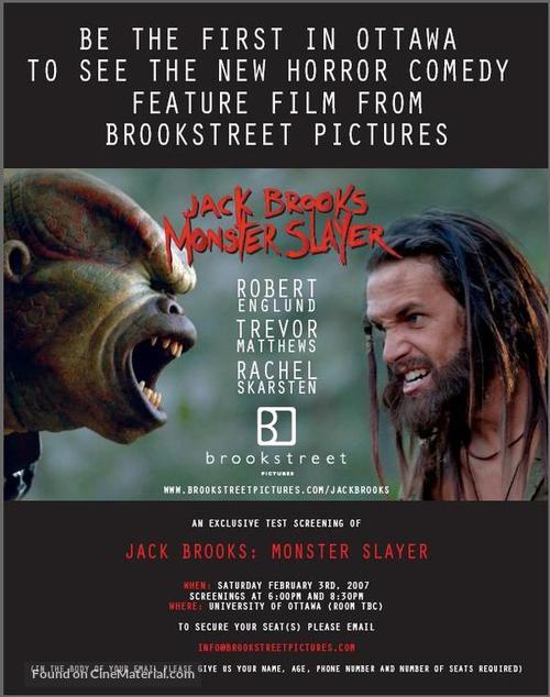 Jack Brooks: Monster Slayer - Canadian poster
