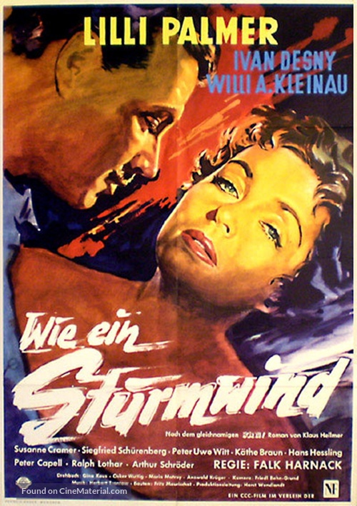 Wie ein Sturmwind - German Movie Poster