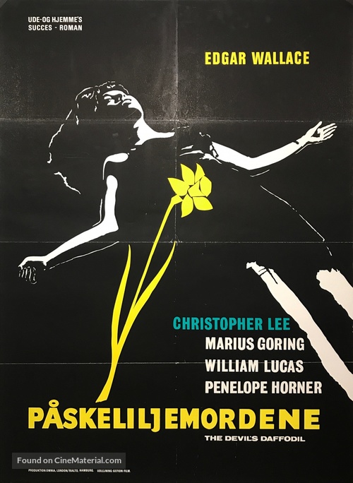 Das Geheimnis der gelben Narzissen - Danish Movie Poster