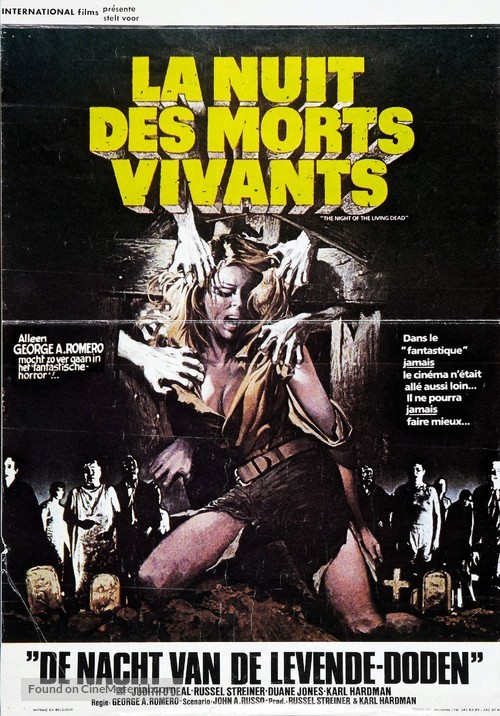 Night of the Living Dead - Belgian Movie Poster