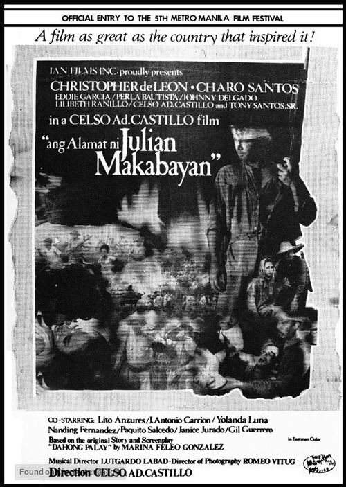 Ang alamat ni Julian Makabayan - Philippine poster