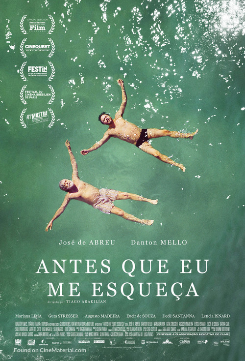 Antes Que Eu Me Esque&ccedil;a - Brazilian Movie Poster