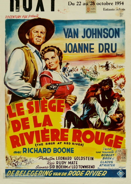The Siege at Red River - Belgian Movie Poster