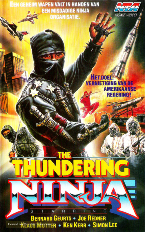 Thundering Ninja - Dutch Movie Cover