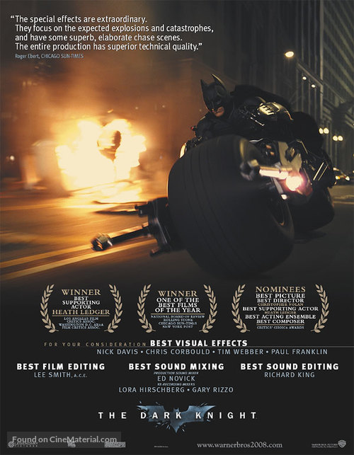 The Dark Knight - For your consideration movie poster